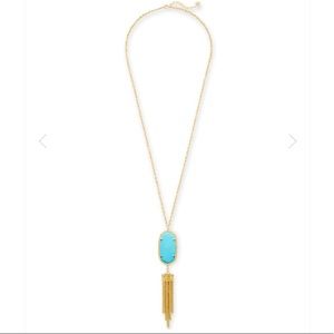 Kendra Scott Gold Rayne Necklace in Turquoise
